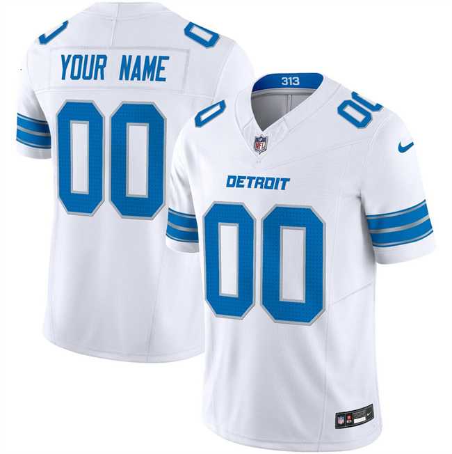 Men%27s Detroit Lions Active Player Custom White 2024 F.U.S.E. Vapor Limited Football Stitched Jersey